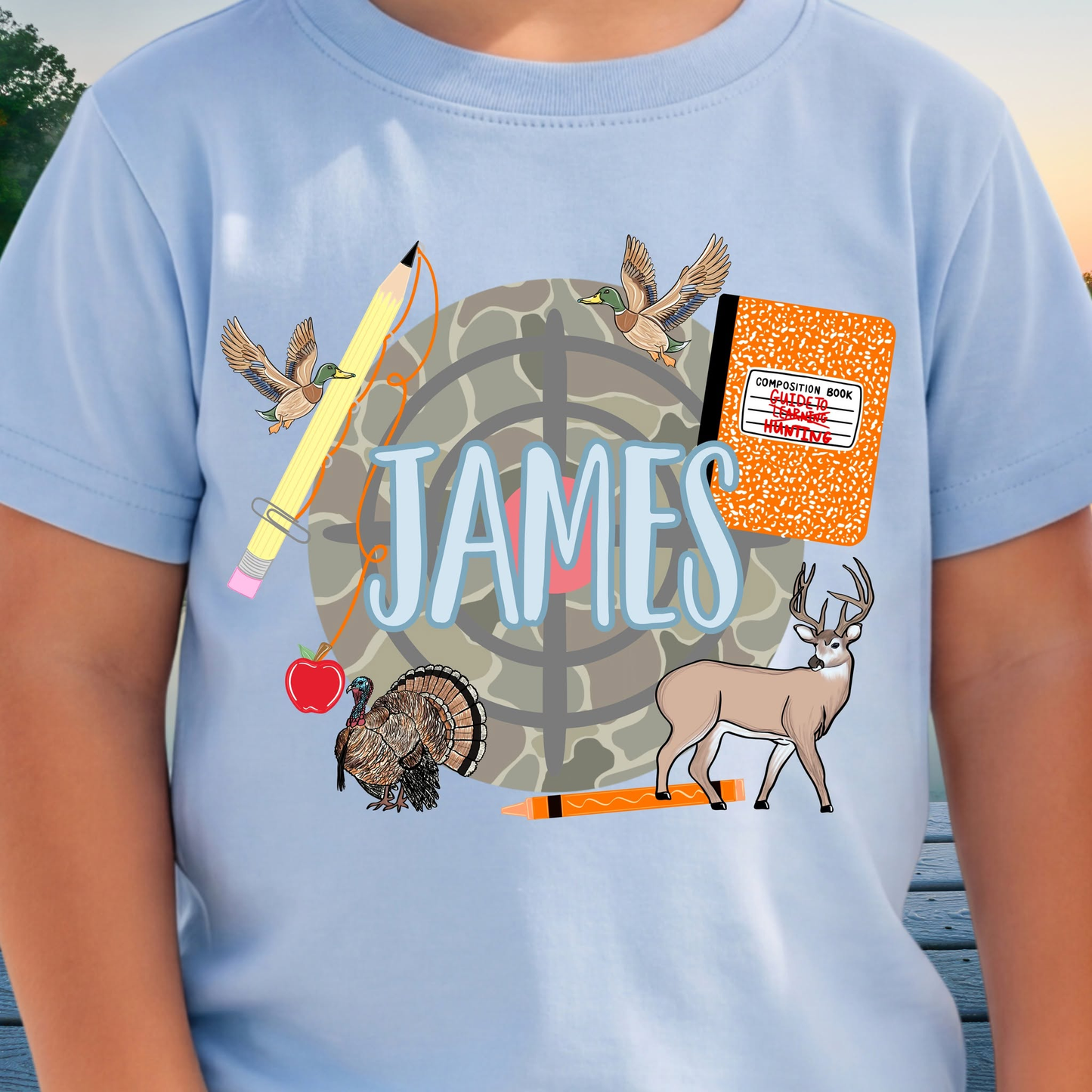 Hunting Back To School Name Tee - TYPE NAME IN NOTES BOX AT CHECKOUT