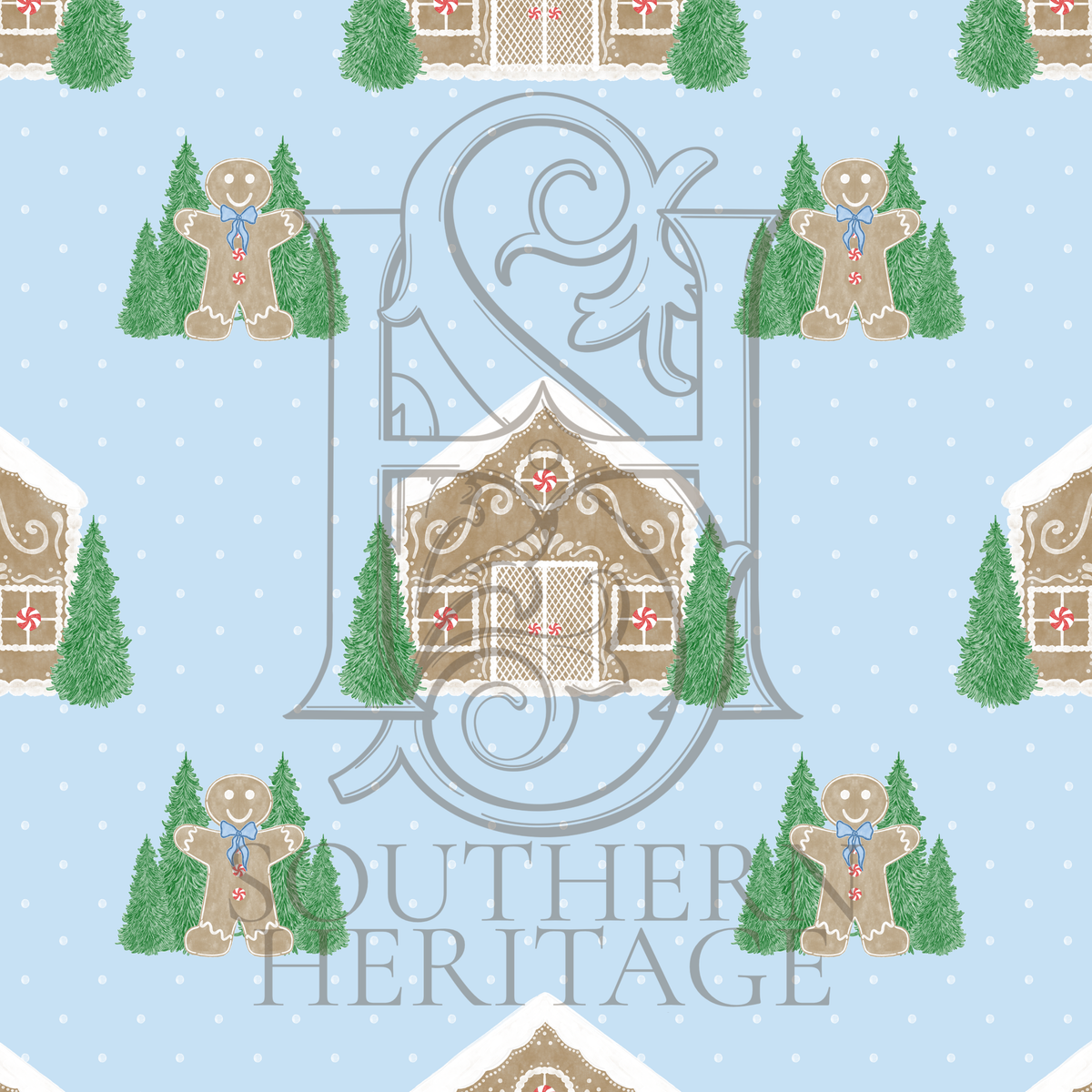 PREORDER Gingerbread Cottage Boys Bamboo Double Zipper Sleeper