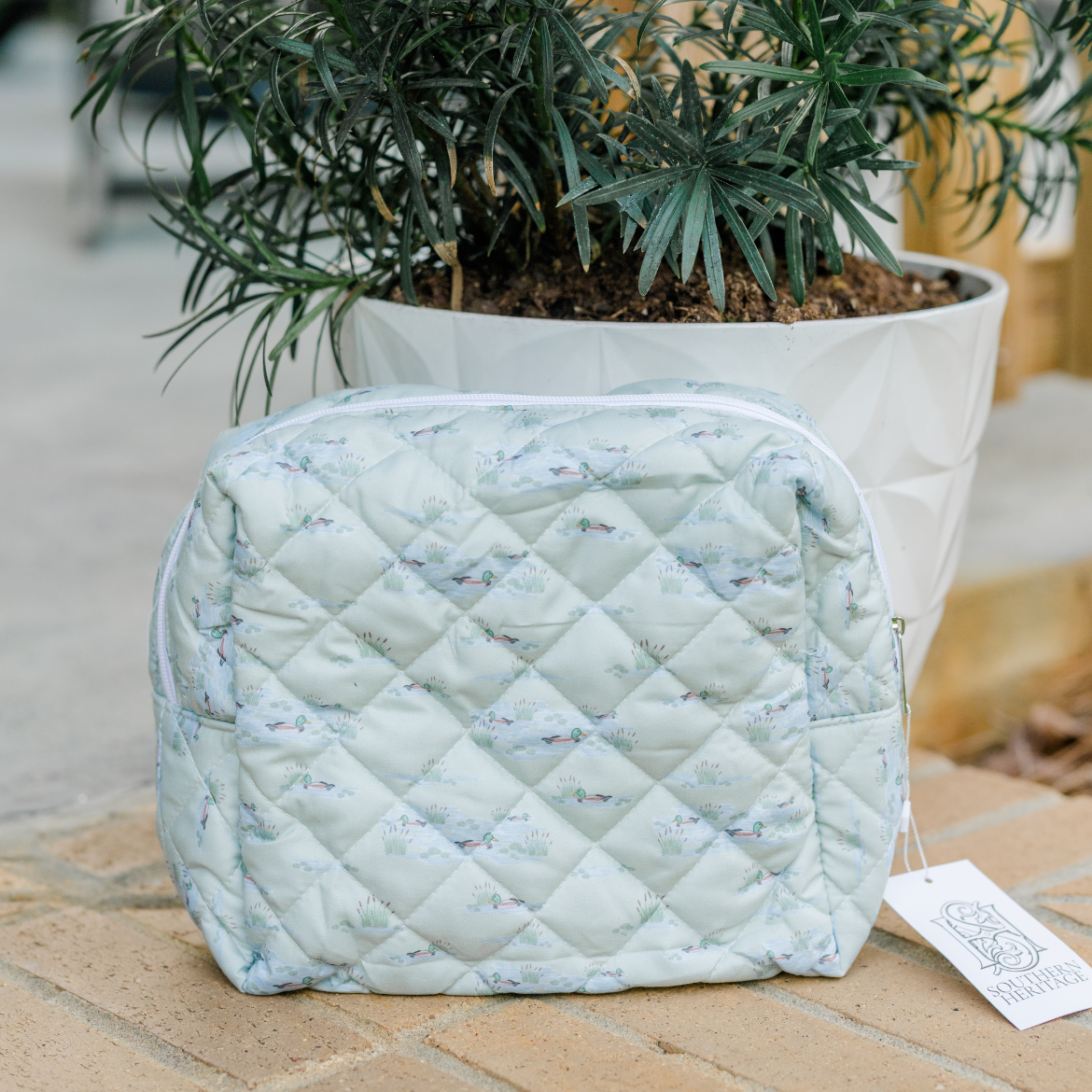 Duck Marshland Quilted Toiletry Bag