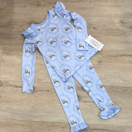 Girls Antler Coquette Bamboo Ruffle Set