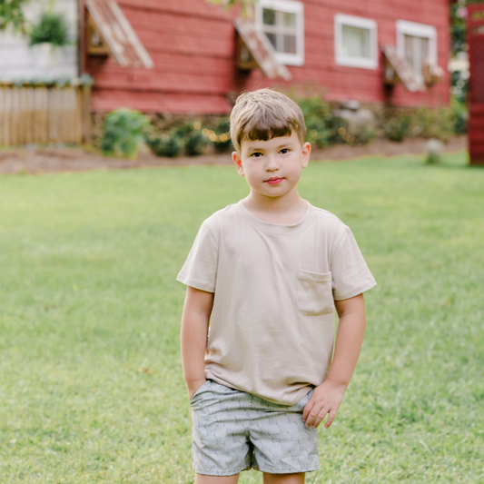 Brody Short Sleeve Pocket Tee - Khaki