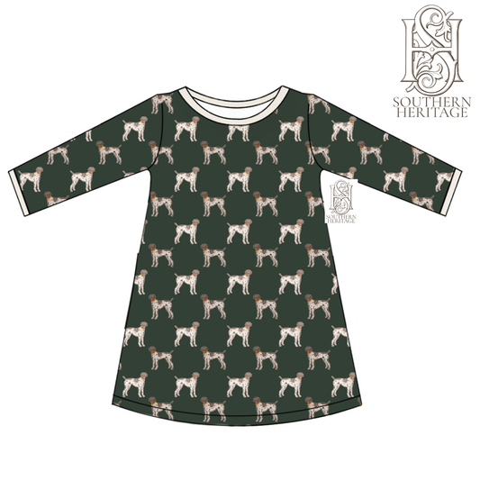 PREORDER Southern Pointer Pearl Long Sleeve Play Dress