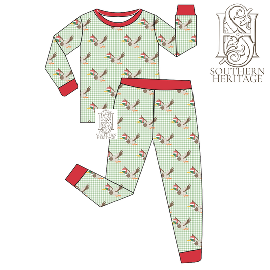 PREORDER  Duck Claus Boys Bamboo Pajama Set
