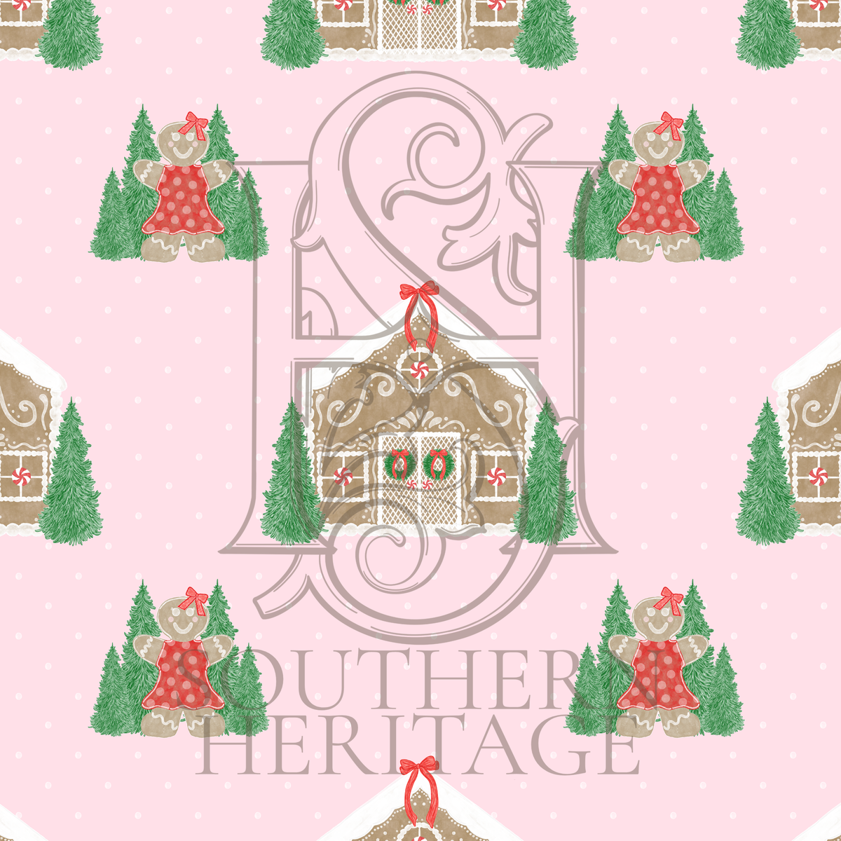 PREORDER Gingerbread Cottage Girls Bamboo Ruffle Double Zipper Sleeper