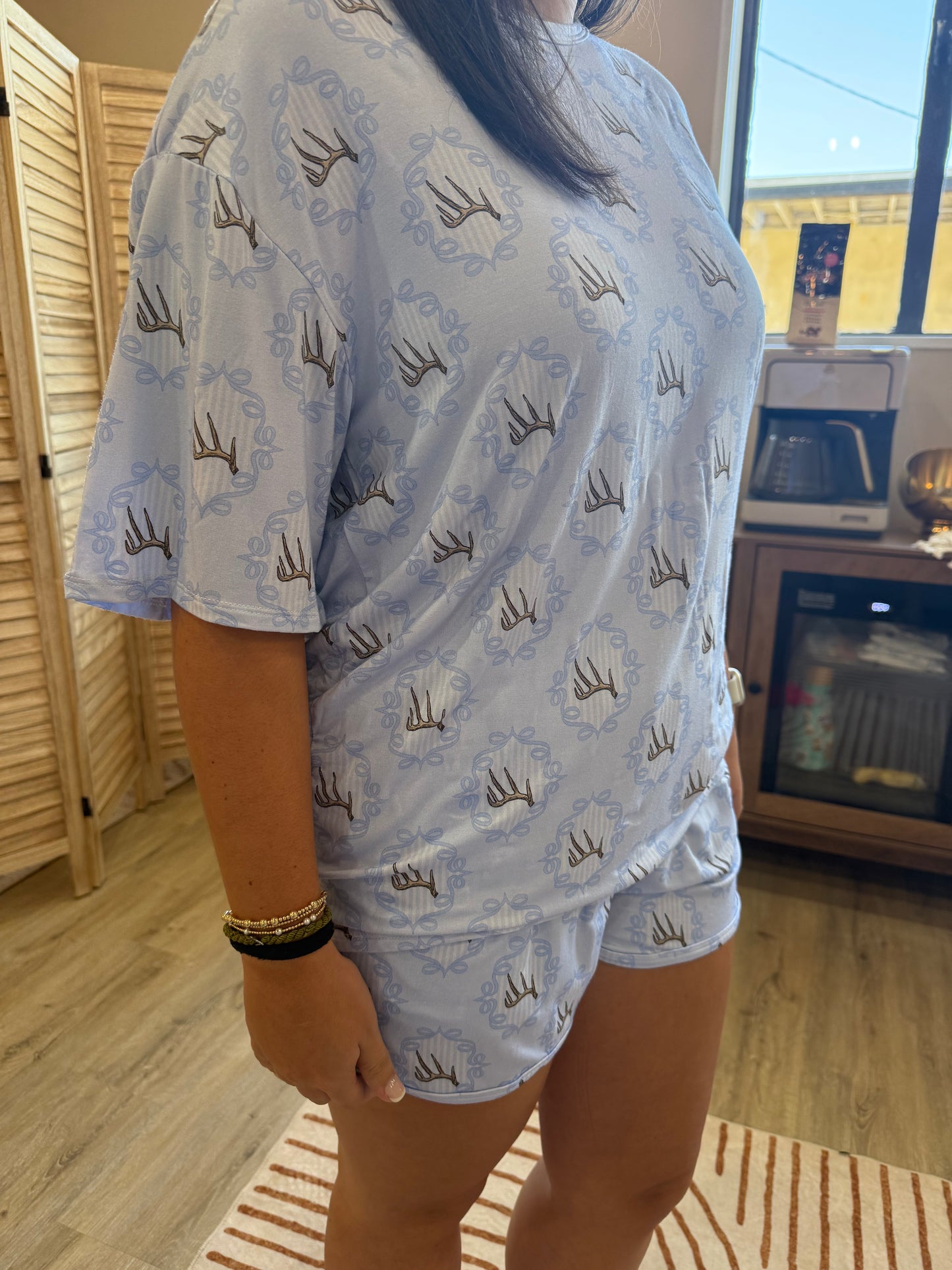 Women's Bamboo Short Set Antler Coquette Set