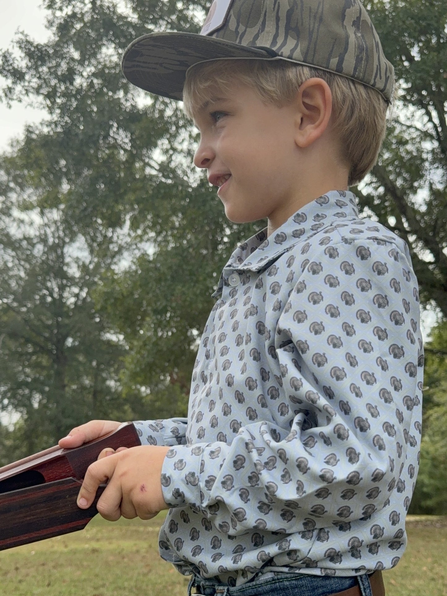 Boys Turkey Strut Button Down