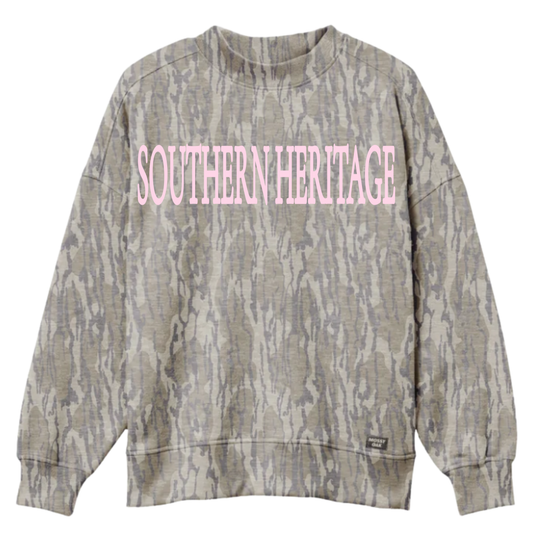 PREORDER Southern Heritage Bottomland Mossy Oak Mock Neck NOVEMBER TAT