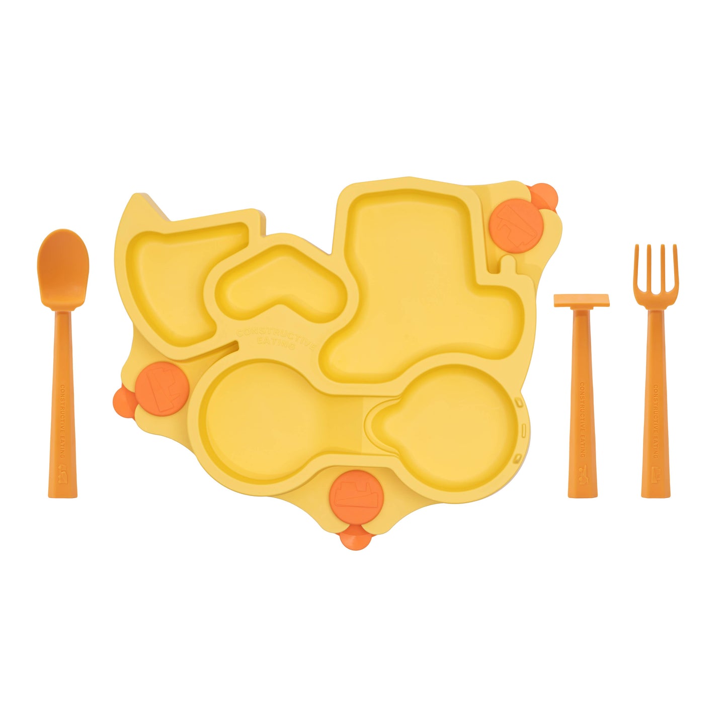 Truck Suction Plate and Training Utensils: Yellow Truck Plate